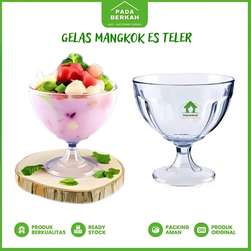 GOLDEN DRAGON - Gelas Mangkok Es Teller Es Buah Gelas Estetik Gelas Es Campur Gelas Kaki Gelas Es Kr