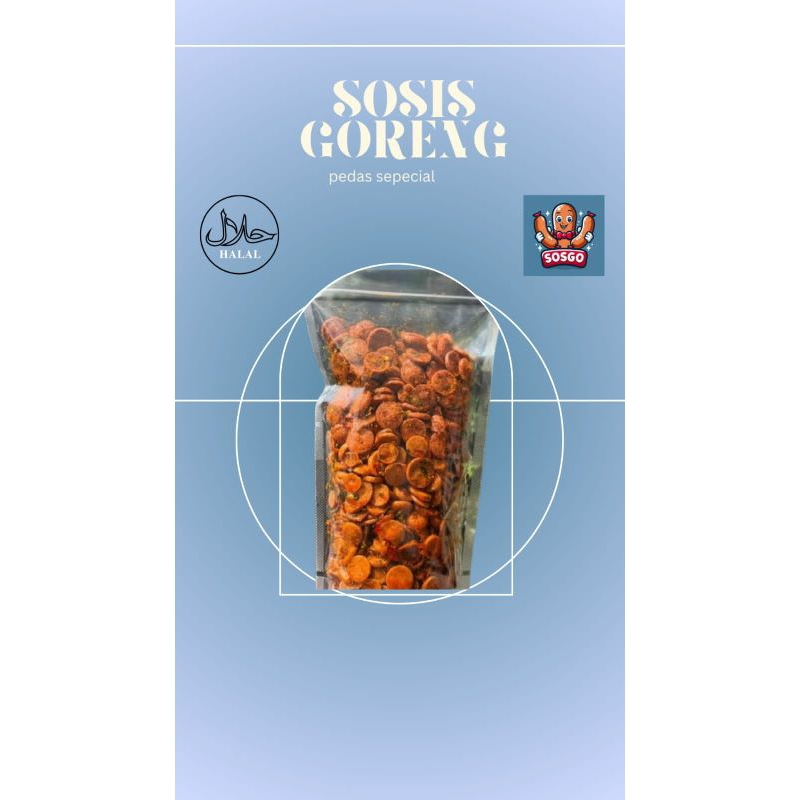 

sosis goreng (sosgo) 100gr 3rasa pedas, balado, jagung