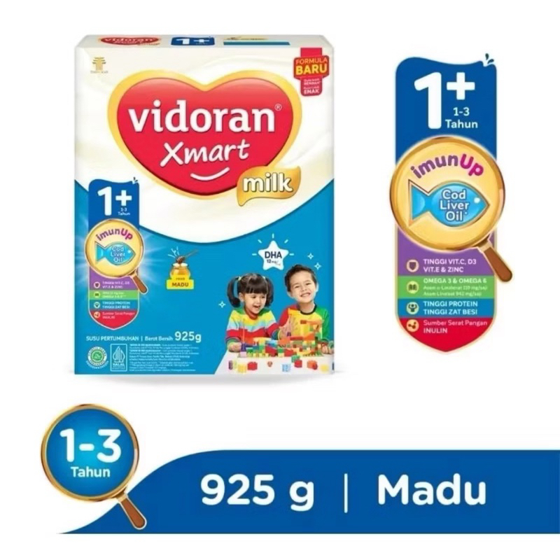 

VIDORAN XMART 1+ Madu | Vanila 925g Exp 2026