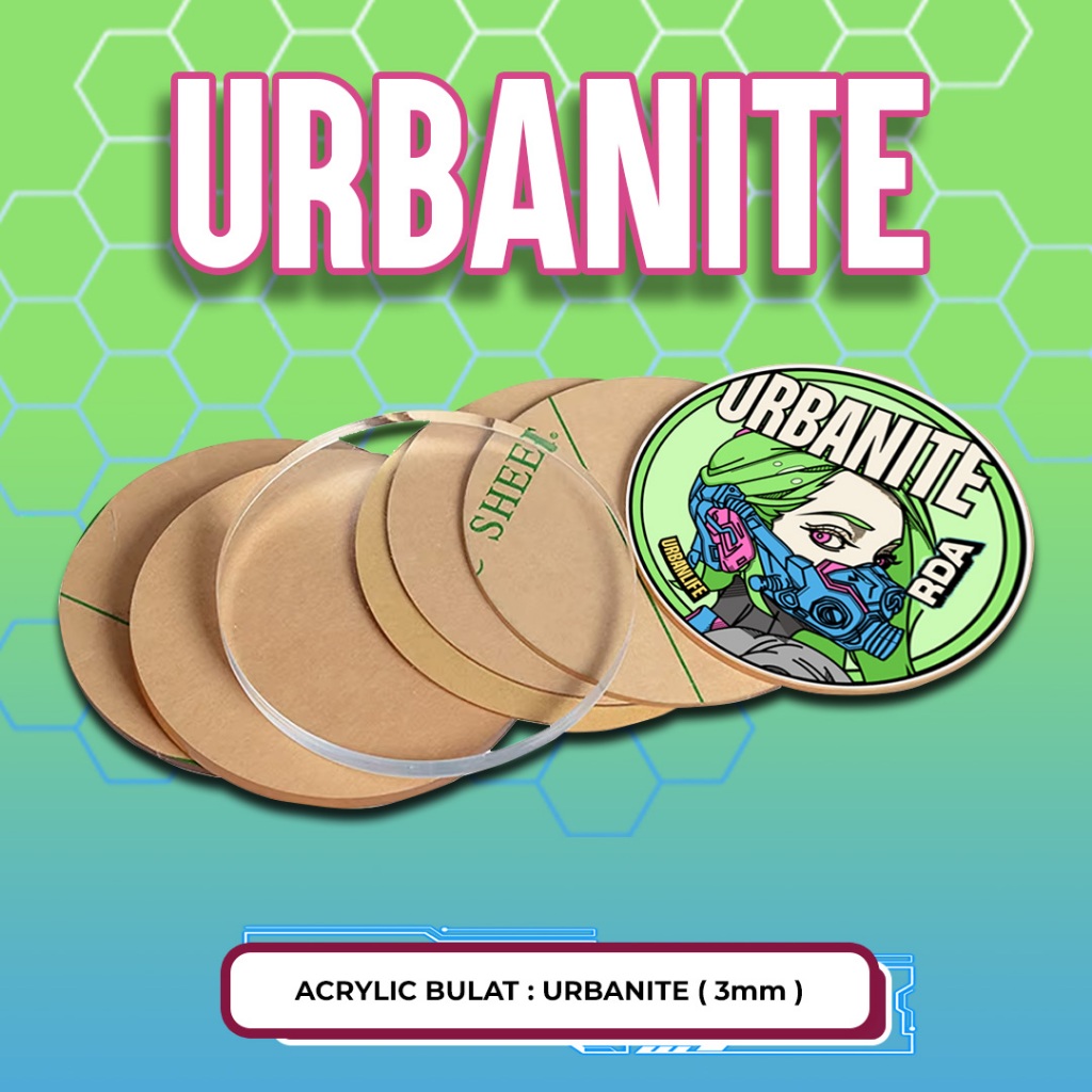 

Acrylic Bulat URBANITE Isi Sepasang