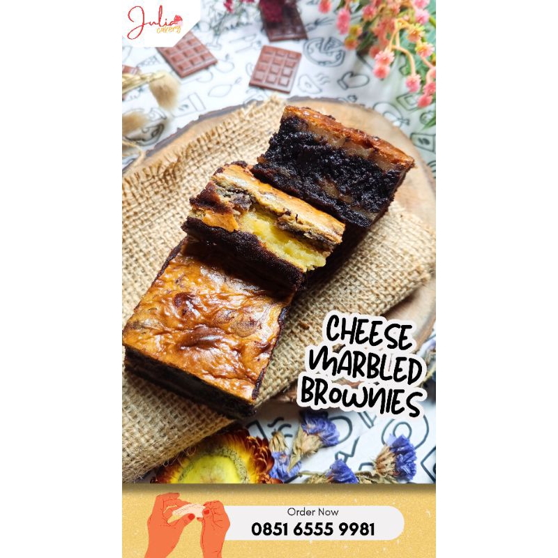 

Cheese Marbled Brownies