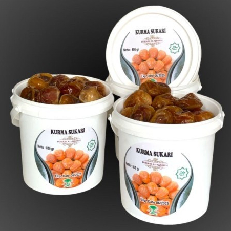 

Kurma Sukari Al Qosim Kemasan 850gr Ember