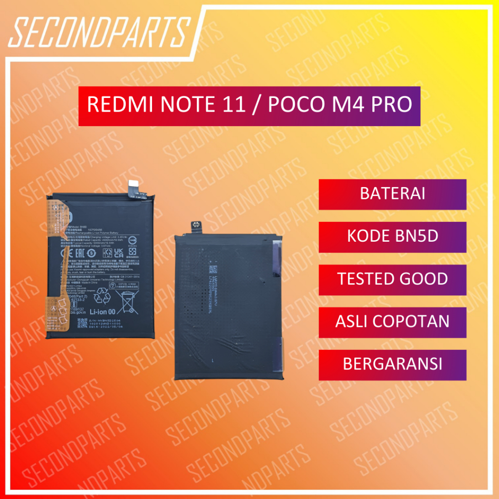BATERAI BATRE BATTERY BN5D XIAOMI REDMI NOTE 11 POCO M4 PRO 4G ORIGINAL COPOTAN