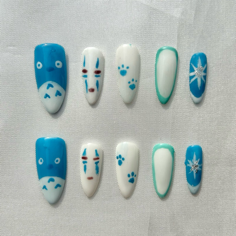 PRESS ON NAILS | KUKU PALSU GHIBLI ANIME CUSTOM