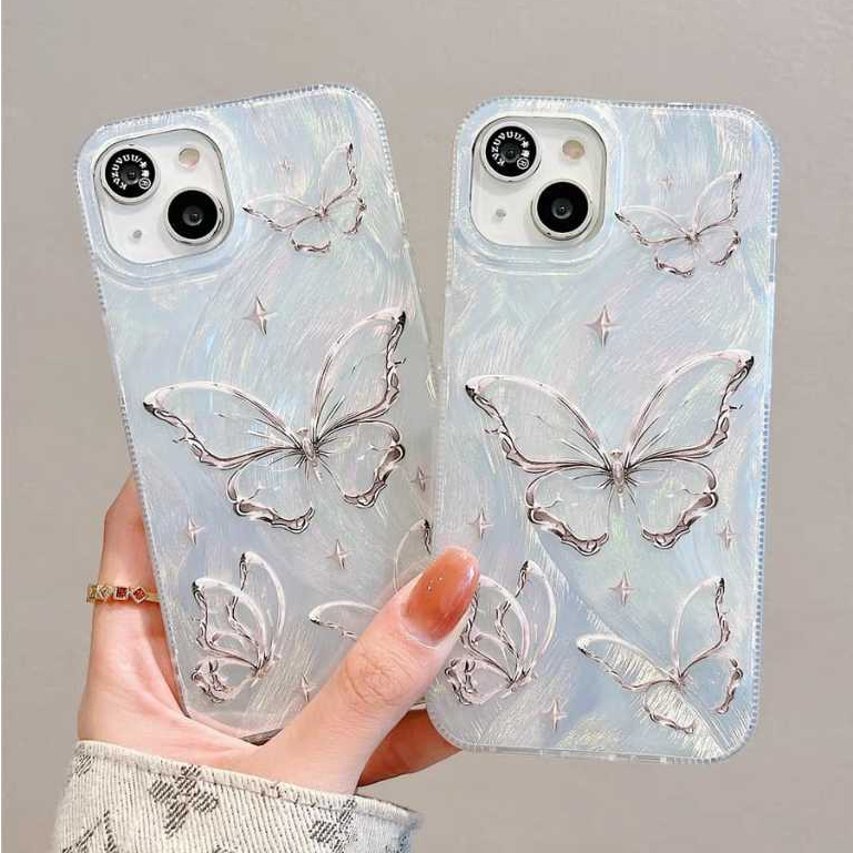 FANSTORE_PKU - # C4 Hard Case Luxury  / iPhone / Kupu Silver / Glow / Ribbon / Cute / Hologram / 11 