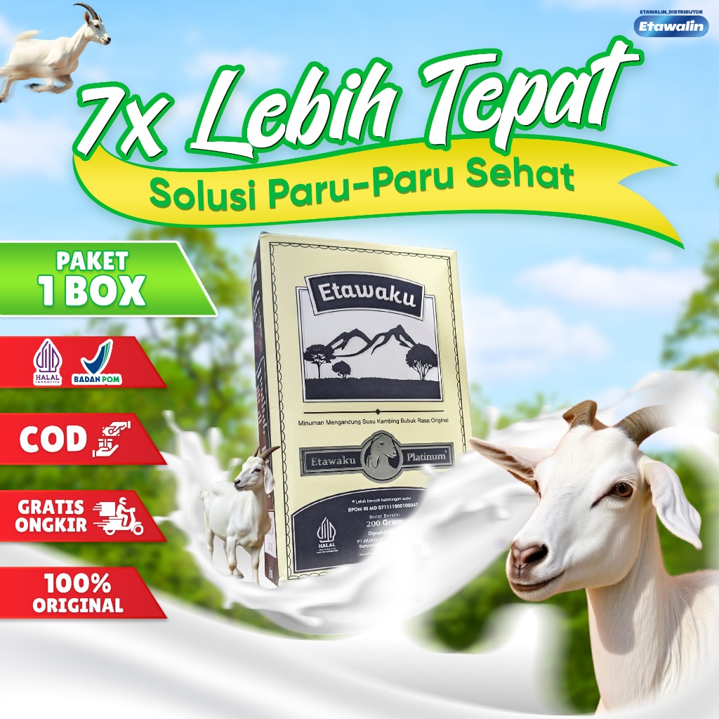 

Etawaku Platinum [Grosir] - Bantu Atasi Masalah Pernapasan, Darah Rendah & Kolesterol Tinggi