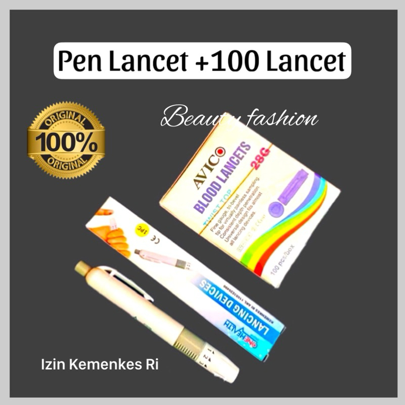 Lancet Device Pen set/Pen lancet Bekam/Blood Lancet Alat  pengambil darah