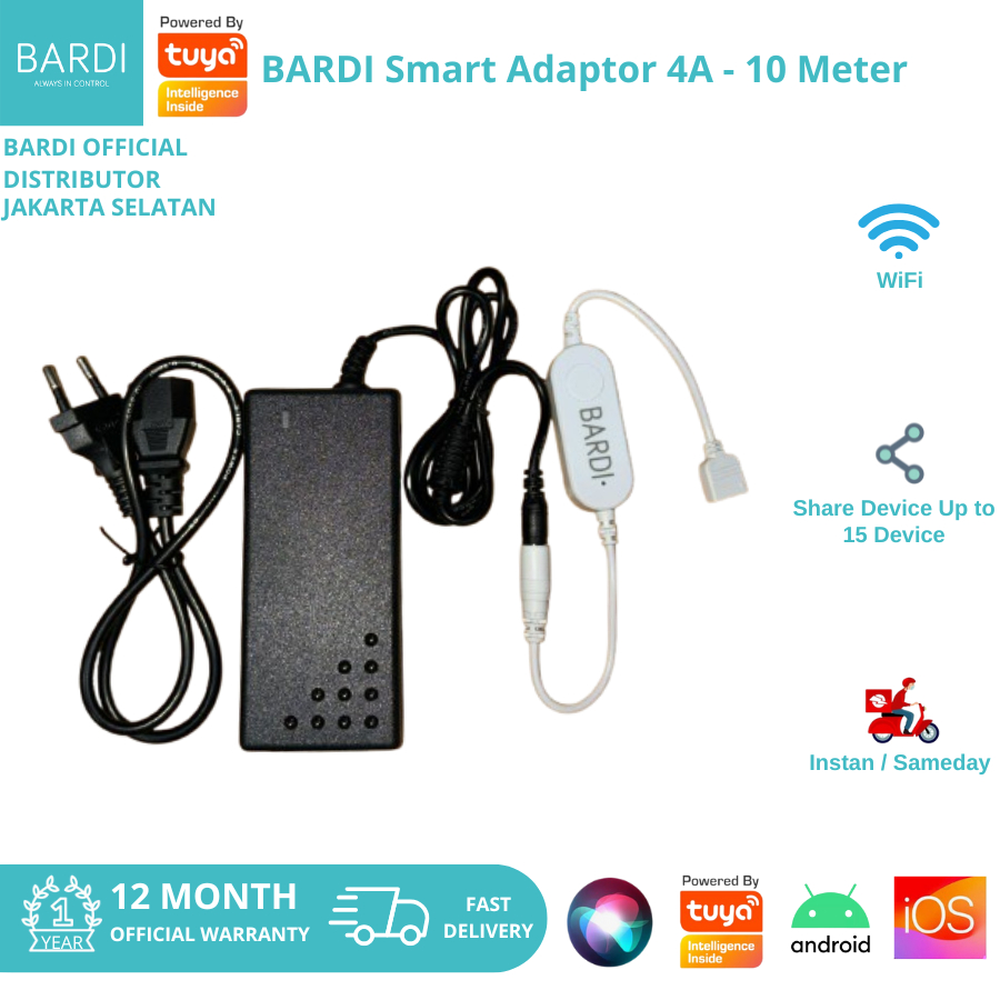 BARDI Smart Adaptor untuk LED strip - 10 Meter