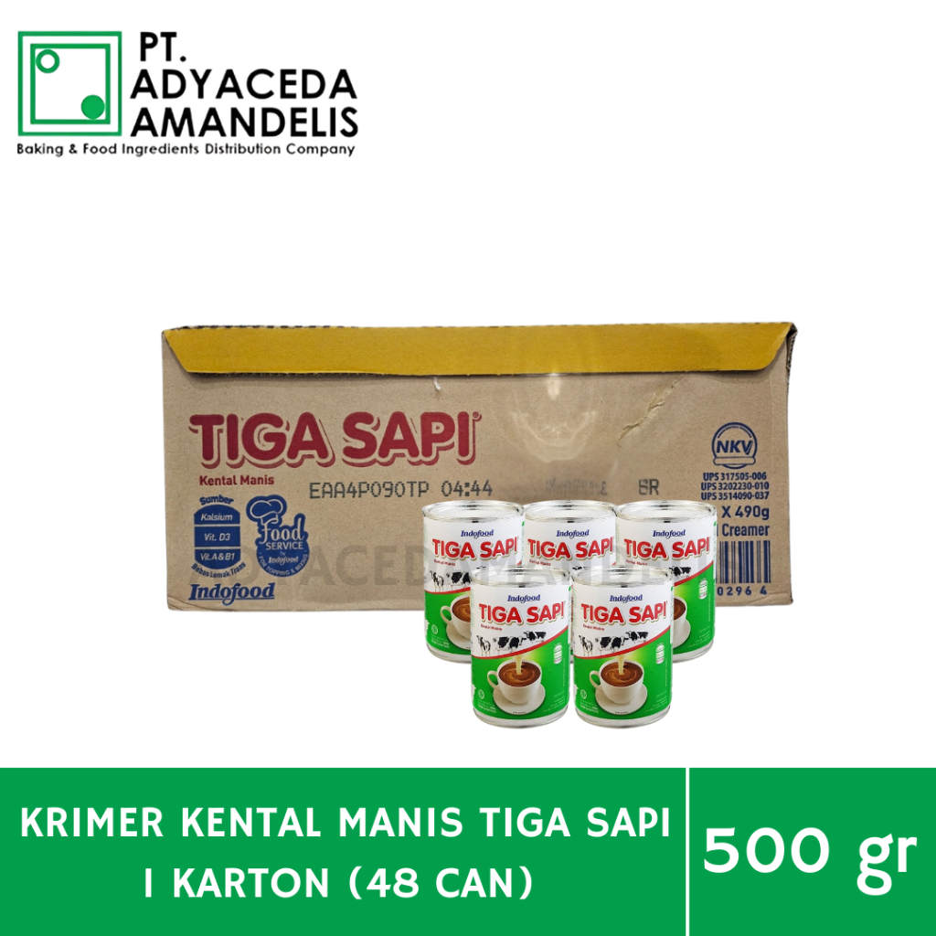 

KRIMER KENTAL MANIS TIGA SAPI PLAIN 500 GR 1 KARTON ISI 48