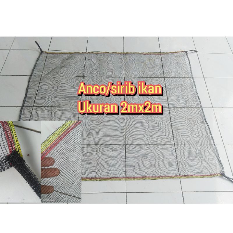 anco/ancos/sirib ikan ukuran 2mX2m bahan waring TL super