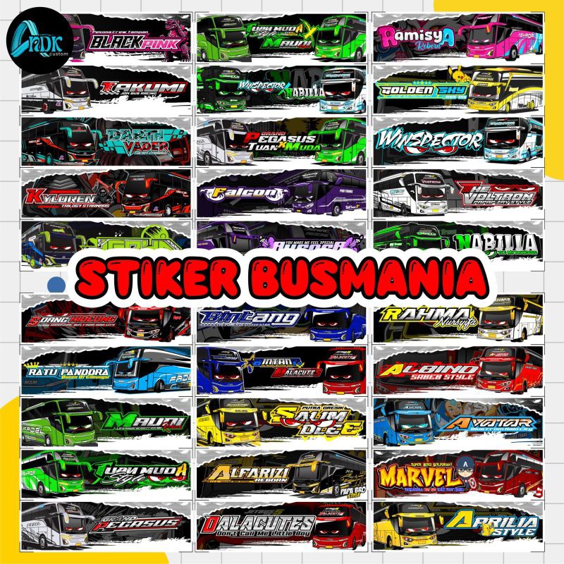 

(isi 45)Cetak Stiker Bus Mania Stiker Bus Basuri Stiker Bus Viral FREE Stiker