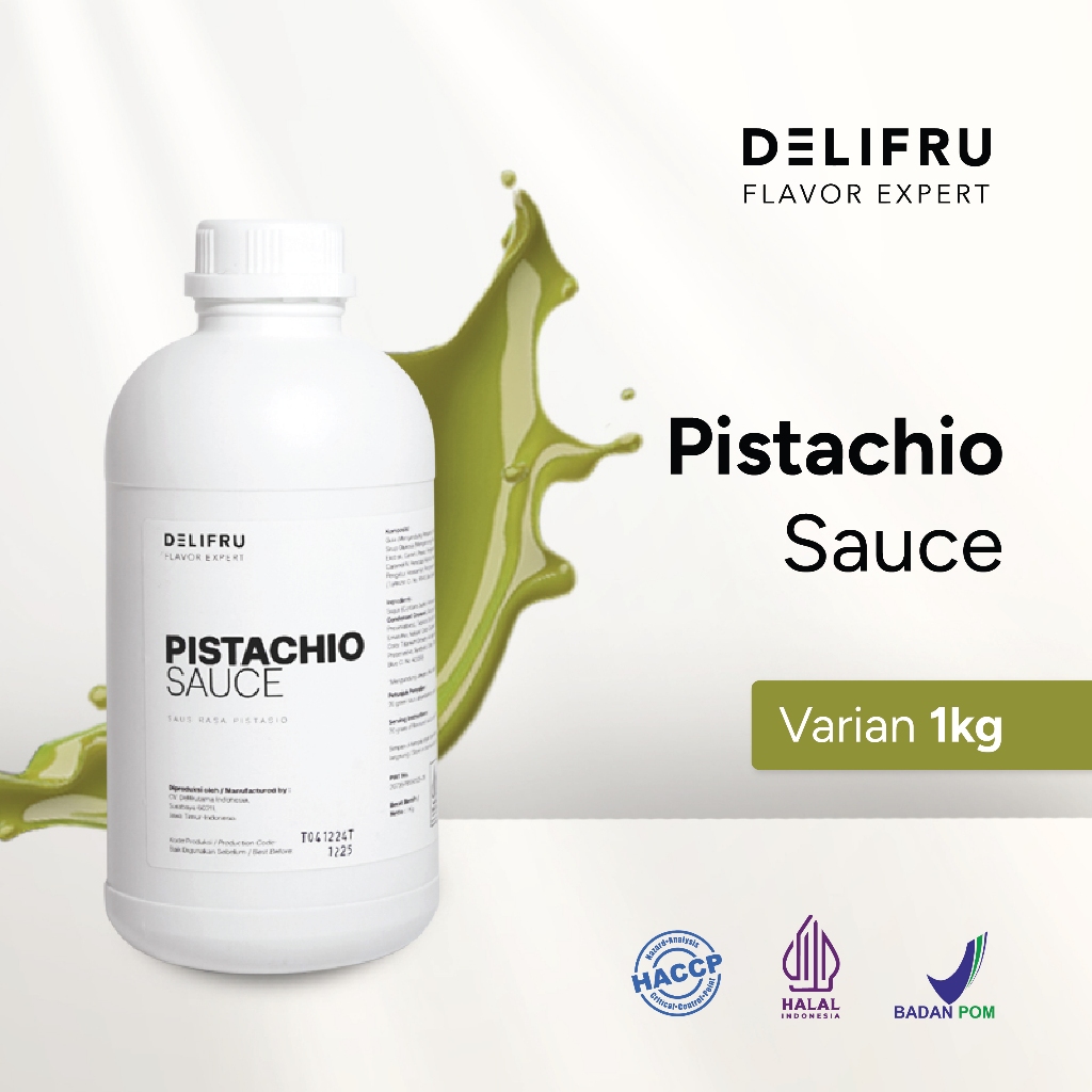 

Delifru Pistachio Sauce 1 Kg - Topping Saus Kacang Pistachio