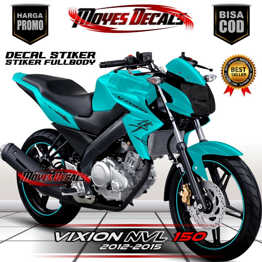 Decal Variasi Motor VIXION NVL 150 Fullbody Stiker Vixion 2012/2015 Motif Polosan Simple