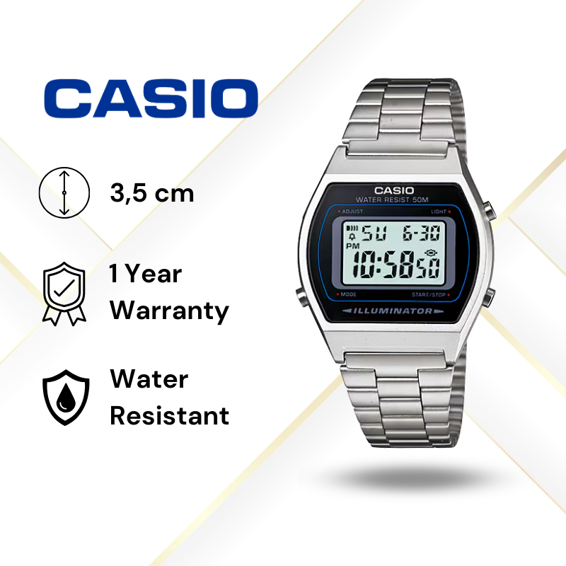 JAM TANGAN WANITA CASIO B-640WD-1A ORIGINAL - B640WD SILVER CASIO ORIGINAL