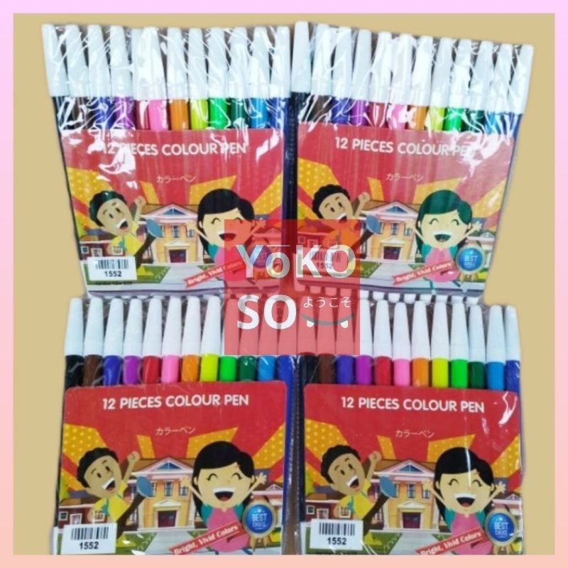 

YOKOSO S122 Spidol 12 Warna Colour's Pen Color