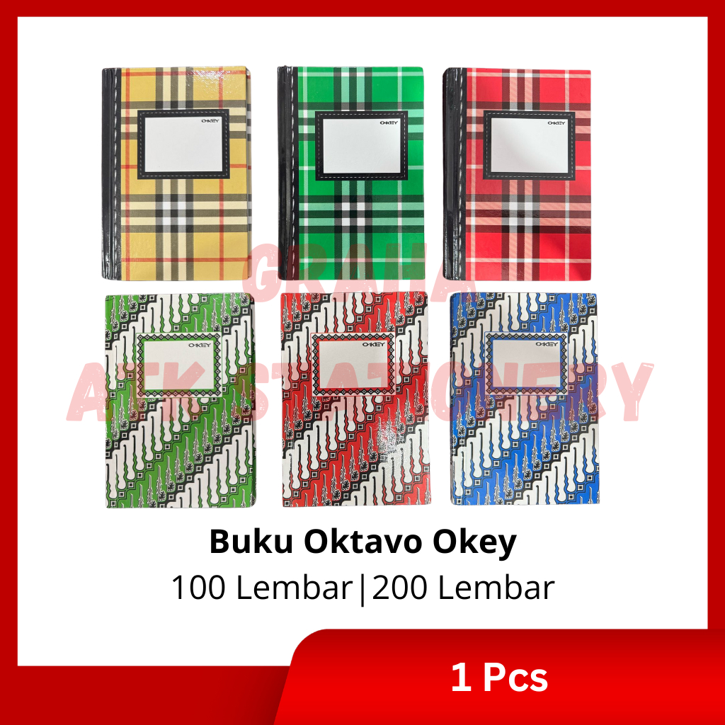 

Buku Hardcover Octavo Okey 100 200 Lembar / Buku Tulis Notes Hardcover Oktavo Okey 100 200 Lembar