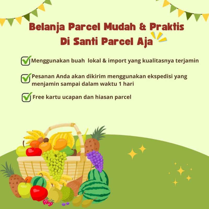 

G&C parcel buah/ hampers premium + Mix minuman You C 1000 dan susu bear brand Tipe B