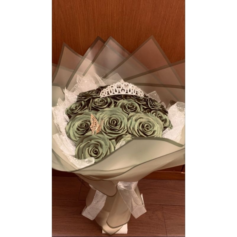 

Bunga pita satin 15 tangkai mini buket buket pita satin buket valentine buket Bunga kado buket