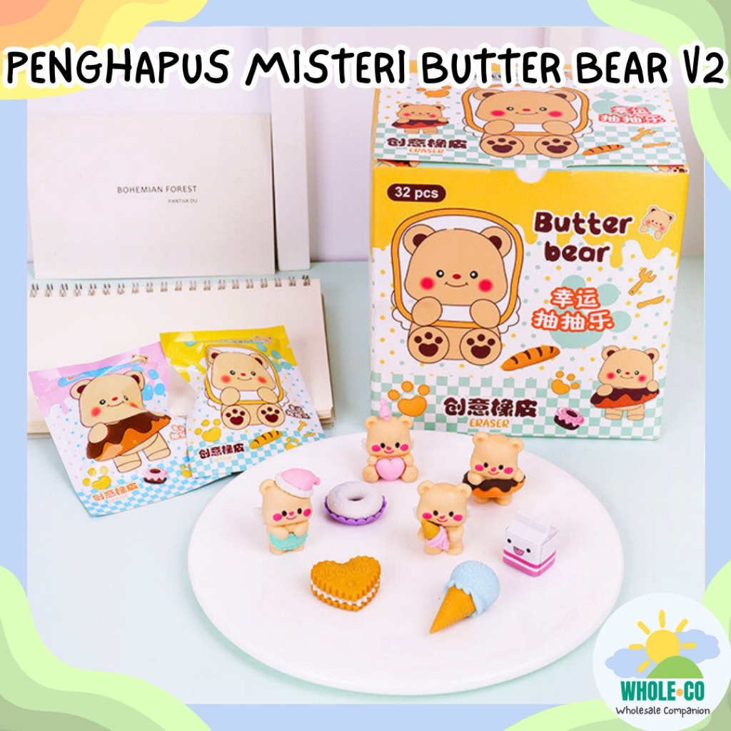 

Penghapus Misteri Butter Bear Versi 2 Premium Beruang Kuning Madu V2 Roti Blind Box Lucu Unik Imut Termurah Grosir Cod