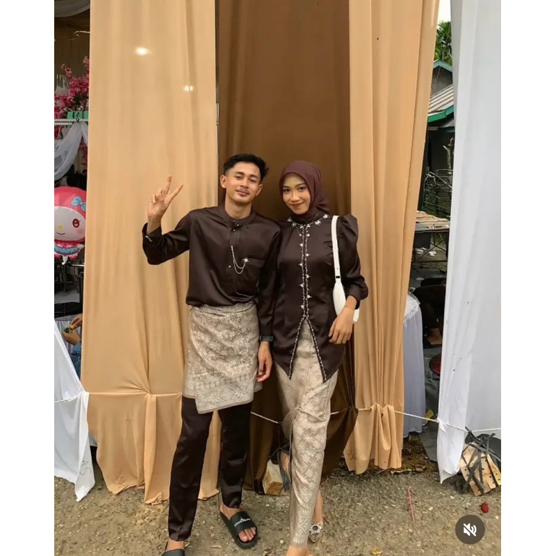 Fayra one set setelan tunik baju kurung melayu modern rok songket couple kondangan terbaru ada jumbo