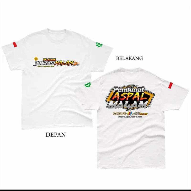 Kaos Pejuang Lintas Malam / Baju T-Shrit Penikmat Aspal Malam / Pakaian Pria Wanita