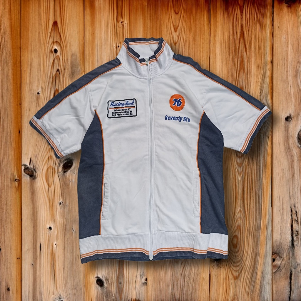 Jacket Tracktop Vintage 76 Lubricants Lengan Pendek // Tracktop Vintage Lubricants Union // 76 Lubri