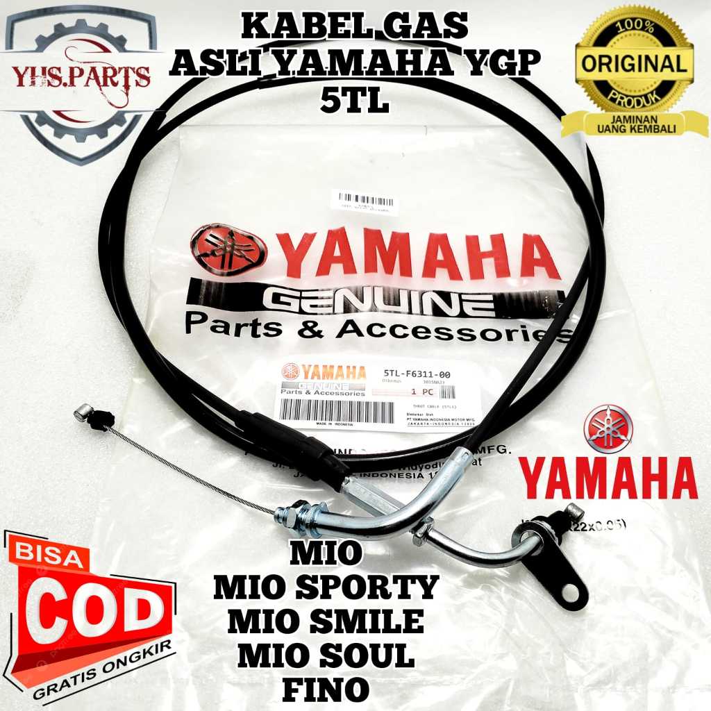 ASLI ORIGINAL KABEL TALI GAS YAMAHA YGP 5TL MIO KARBU SPORTY SMILE SOUL FINO LAMA DIJAMIN PRESISI
