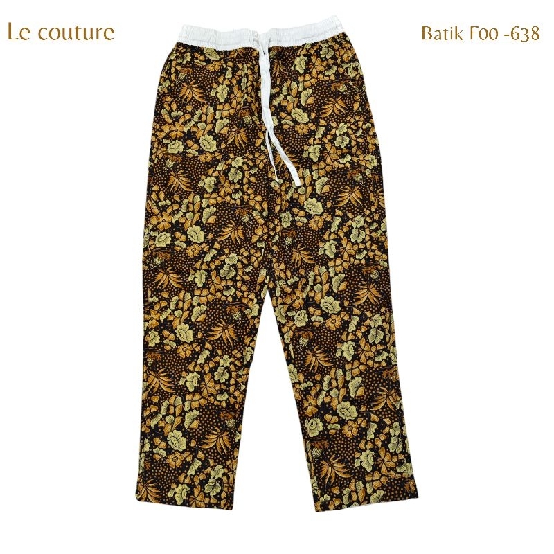 Le Couture - Celana Panjang Batik Modern Pria Pinggang Karet