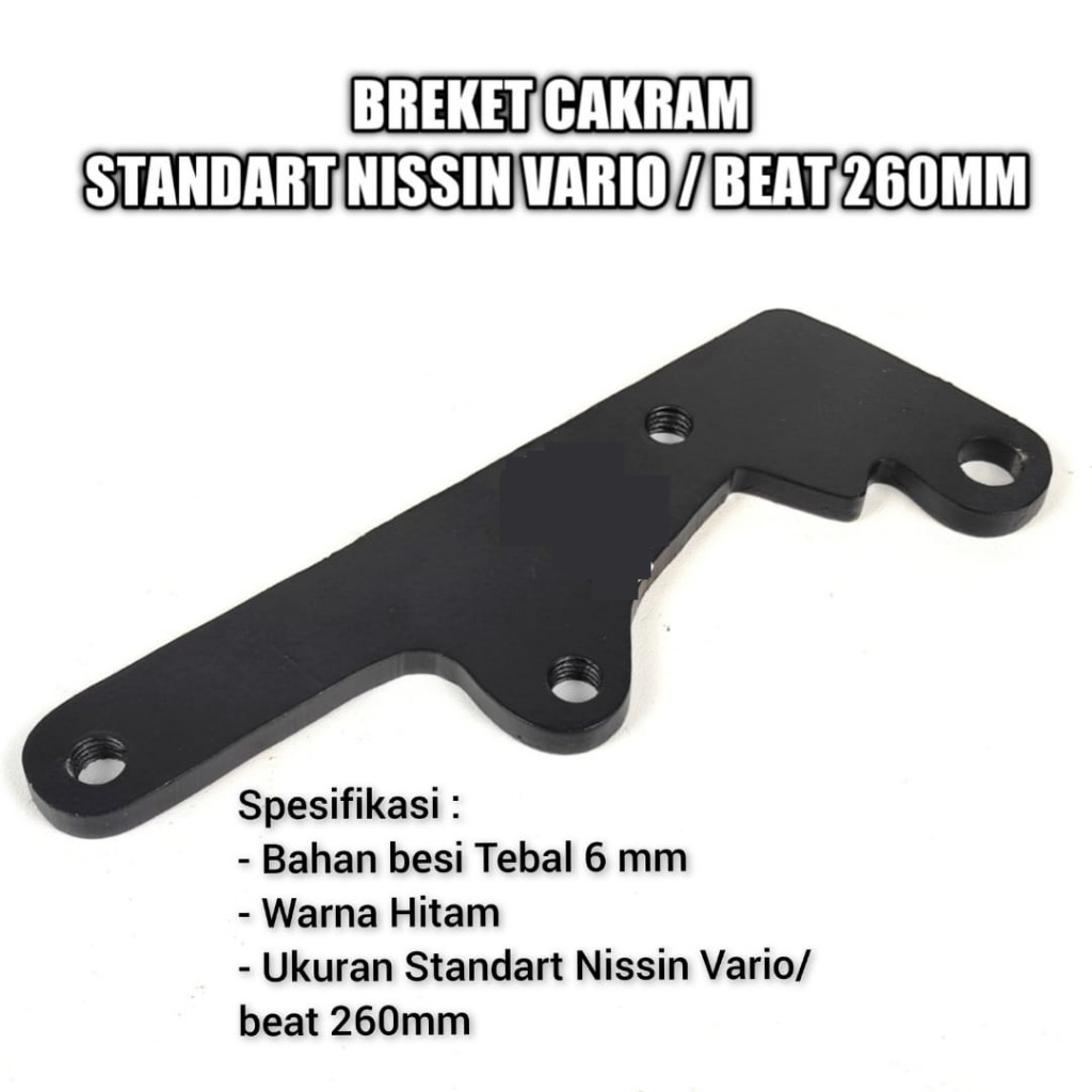 Breket Bracket Dudukan Pangkon Kaliper Piringan Disc Cakram Depan Kaliper Standar Nissin 1 Piston Va