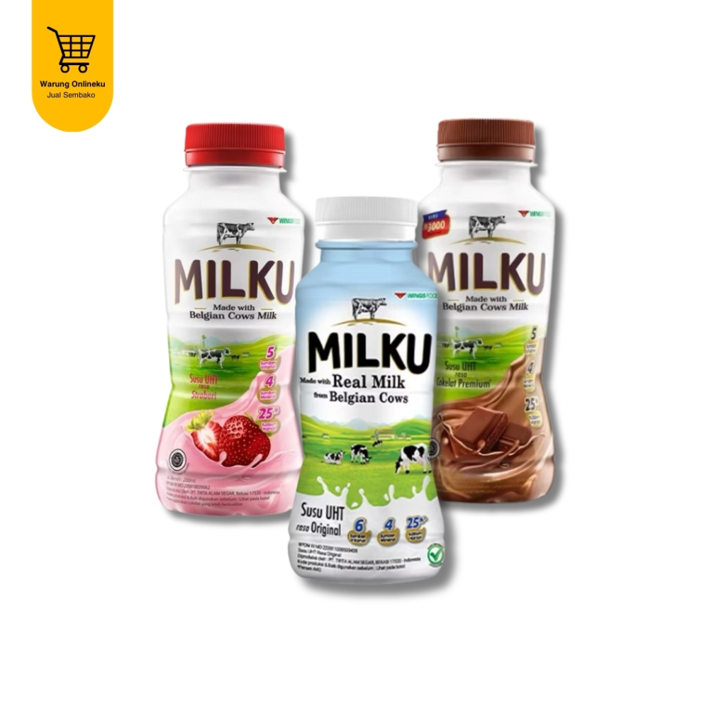 

MILKU SUSU UHT WITH BELGIAN COWS MILK 200ML