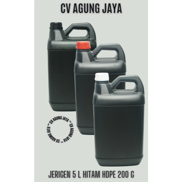 Jerigen 5 L Hitam Hdpe / Jerigen Hdpe / Jerigen / Jerigen Detergent / Jerigen Softener / Jerigen 5 L