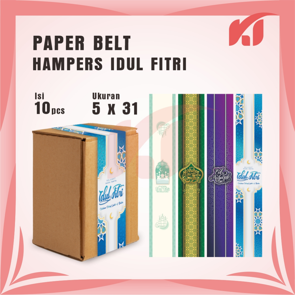 

Paper Belt Hampers Lebaran Idul Fitri paper sleeve paperbelt idul fitri 1 Pak isi 10 pcs