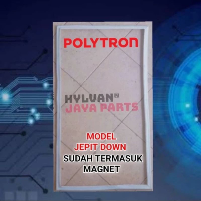 GASKET KARET PINTU KULKAS POLYTRON 1 PINTU JEPIT BAUT 112 X 53 CM