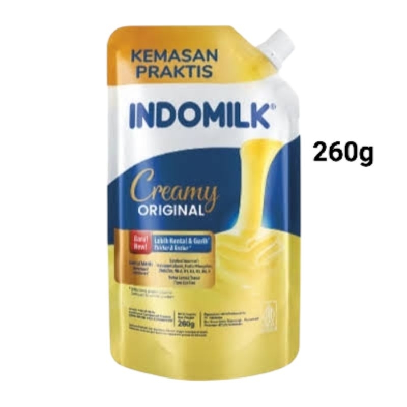 

Indomilk pouch susu kental manis 260g (exp 28 sept 2025)