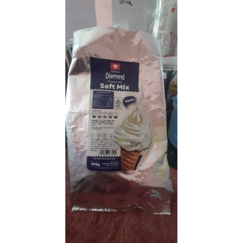 1 Pc Vanilla Powder Soft Ice Cream Diamond Powder Soft Mix Vanilla 500 gram