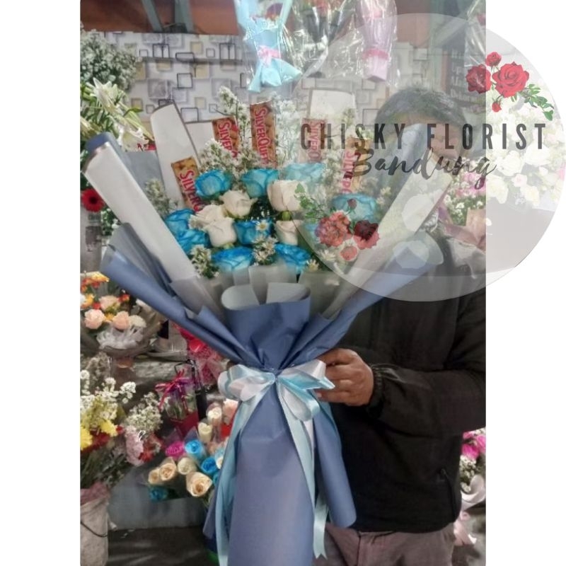 HAND BUKET BUNGA ASLI & COKLAT