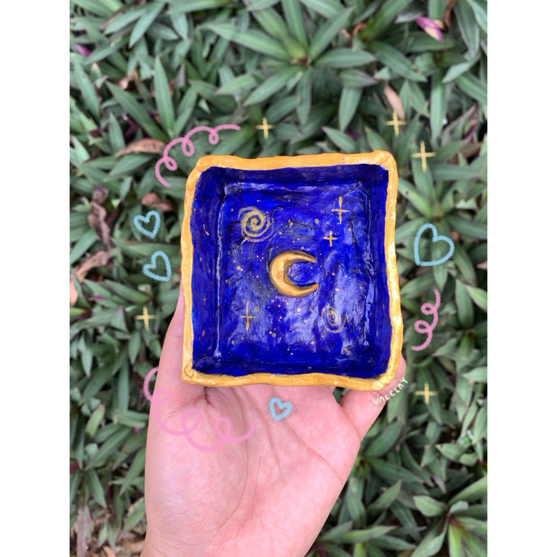 1001 Nights / clay dish / clay trinket / trinket dish / clay art / handmade clay
