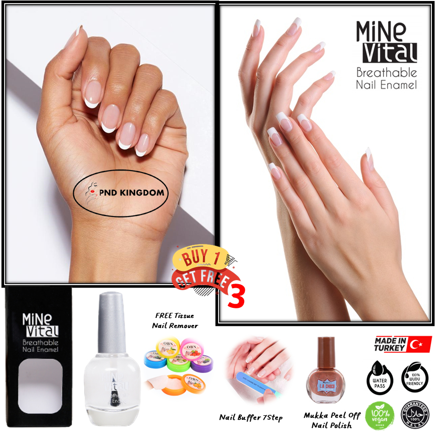 [ HALAL Wudhu-Friendly] FEATHER MINEVITAL Clear Kutek Bening Halal Breathable Nail Polish