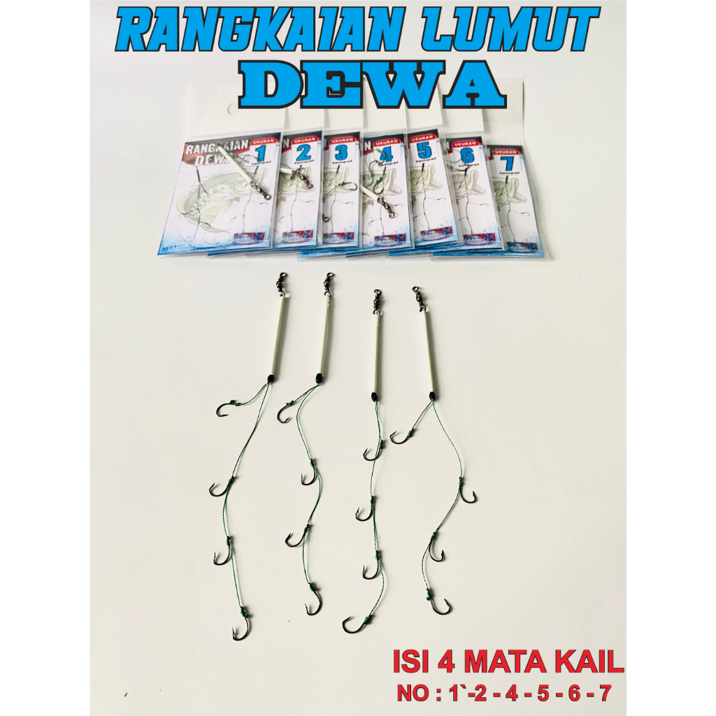 Rangkaian Pancing / kail Lumut ikan nila mujair