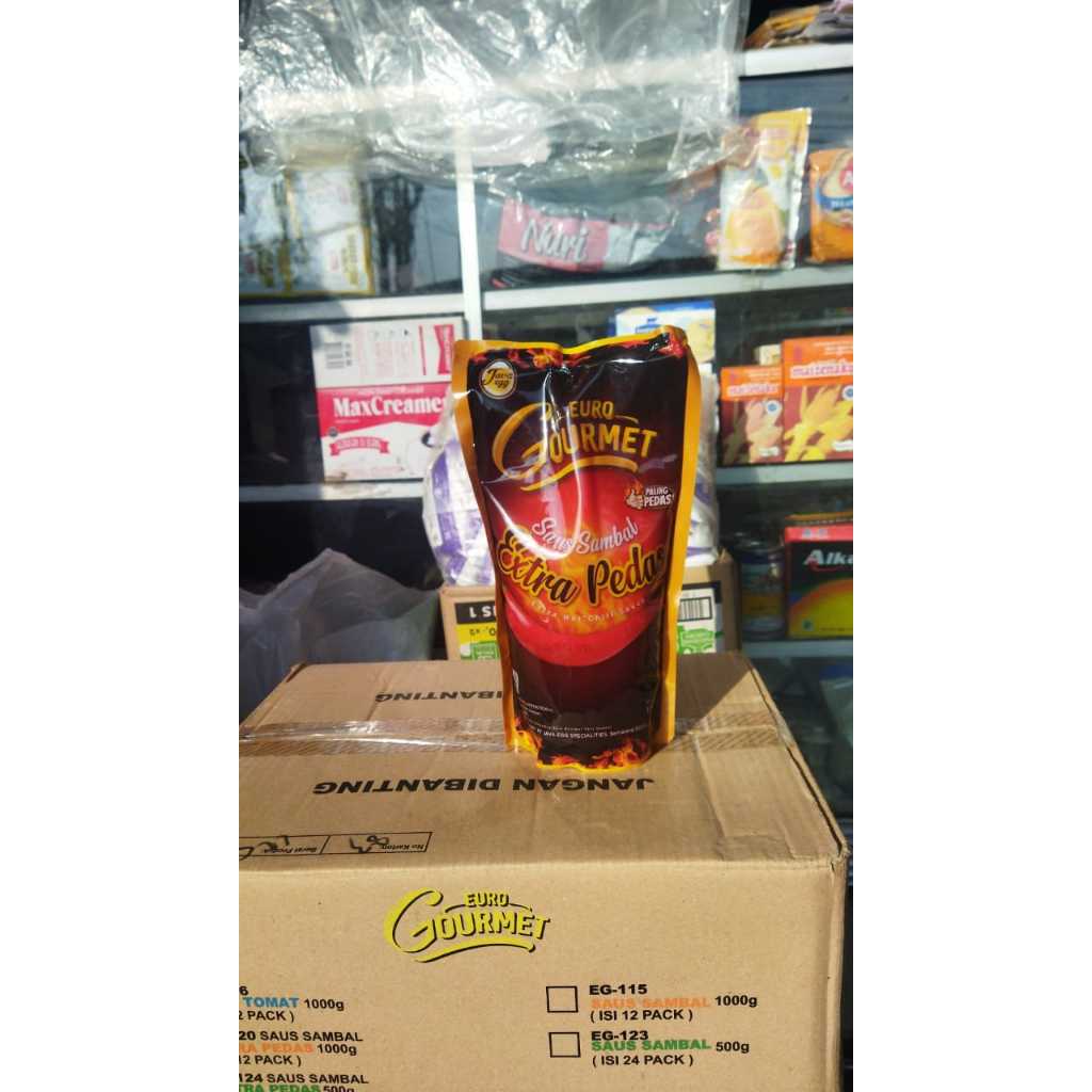 

Saus sambal extra pedas-Gourmet 1000gr-Harga per pcs