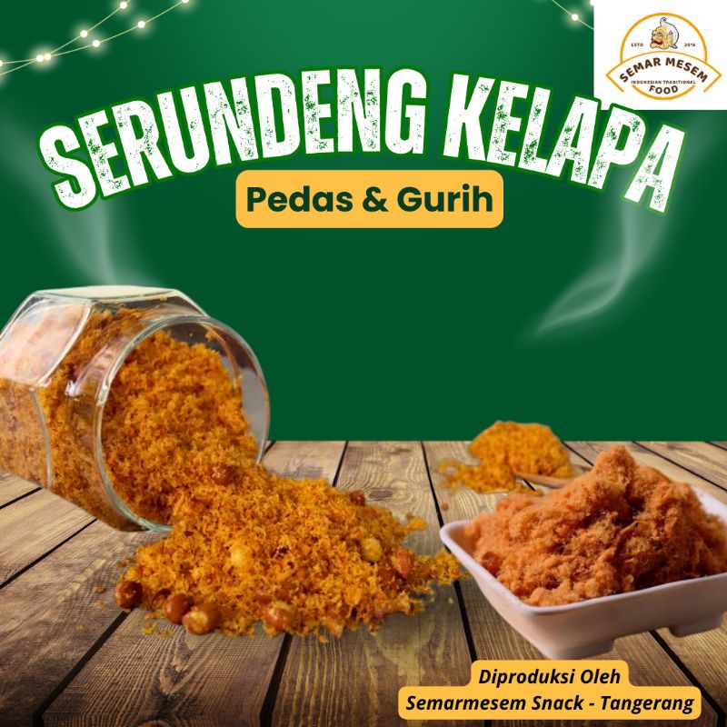 

250 gr / Serundeng Kelapa Pedas / Kelapa sangrai pedas / Lauk Nasi
