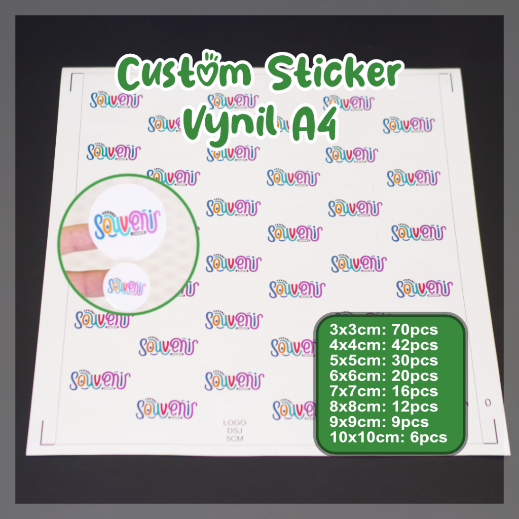 

Cetak Sticker VINYL Tanpa laminasi | Free Desain Custom Design | Print & Cut Stiker Label Murah
