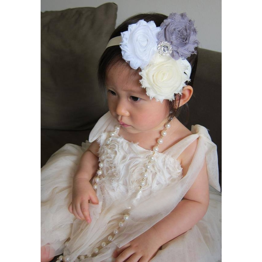 IMPORT- Chiffon Rosette Tulle Dress