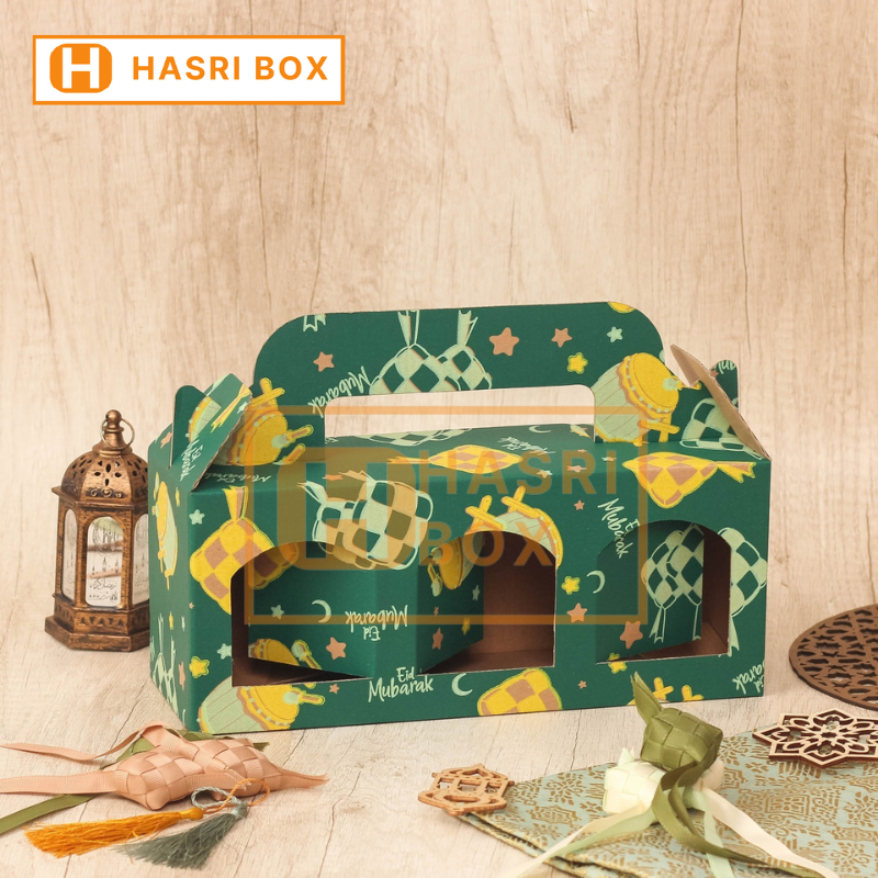 

( 10pcs ) Dus Toples Jar 500ml Isi 3 Lebaran Box Parsel Kotak Kue Kering Hampers Idul Fitri