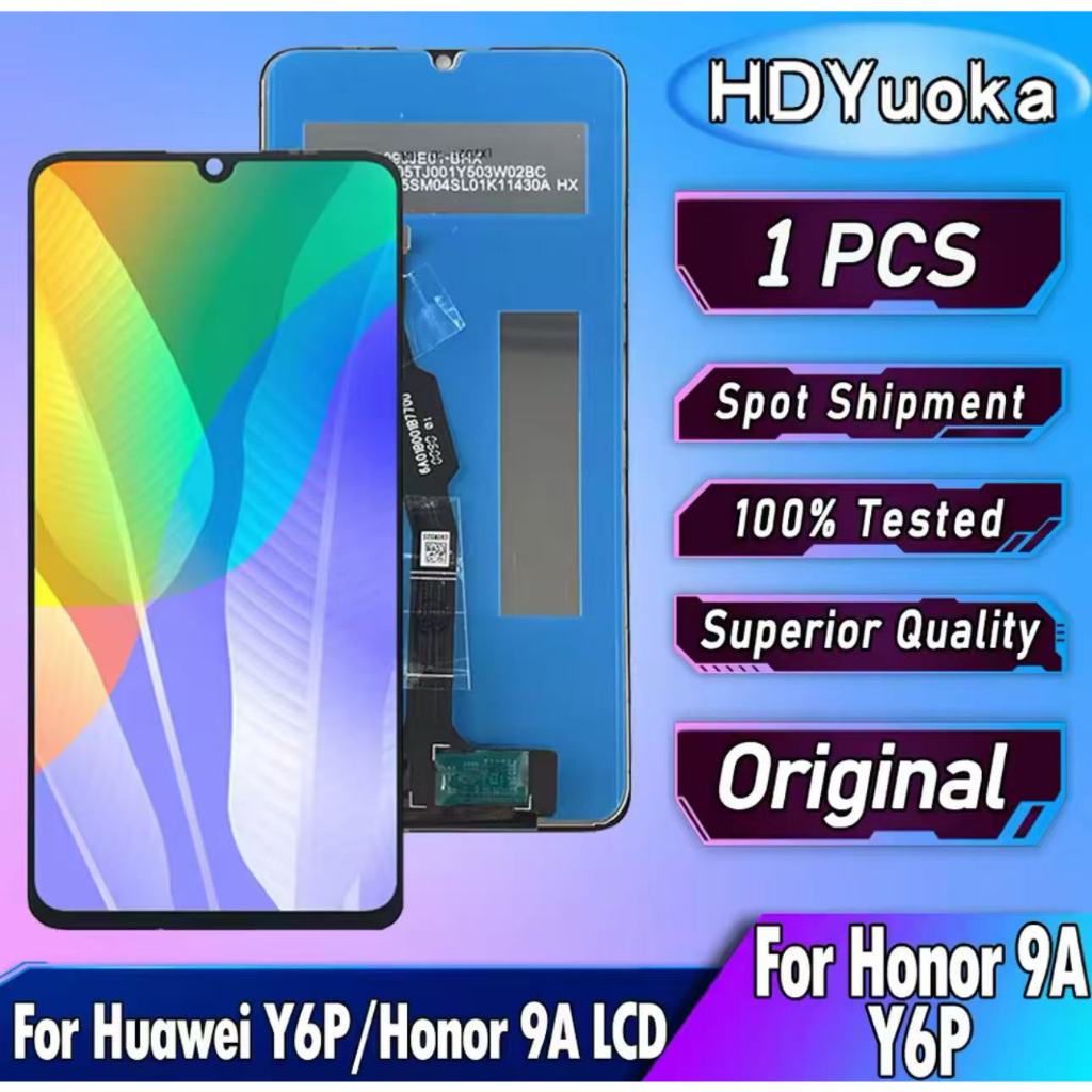 6.3'' Original For Honor 9A LCD Touch Screen Digitizer Replacement For Huawei Y6P MED-LX9 MED-LX9N L