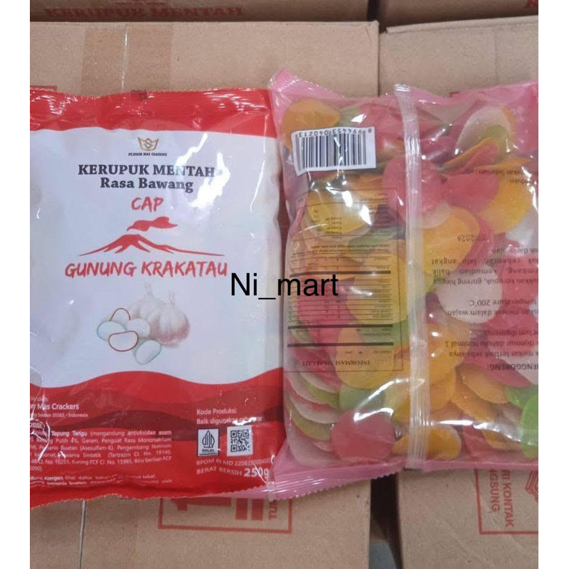 

Kerupuk mentah rasa bawang cap gunung krakatau 250gram