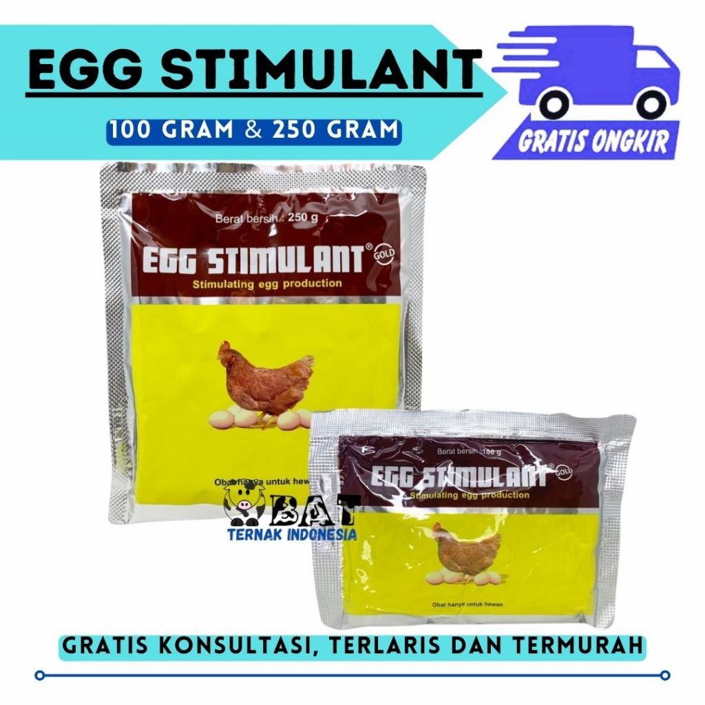 Egg Stimulant 100 gram & Egg Stimulant 250 gr - Vitamin Multivitamin Pemacu Pemicu Produksi Telur