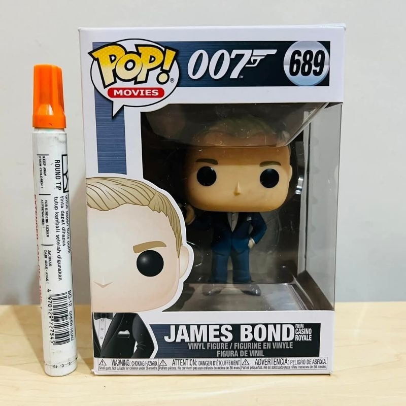 mainan action figure funko pop movies 689 james bond 007funko pop figure originalvinyl figuretinggi 