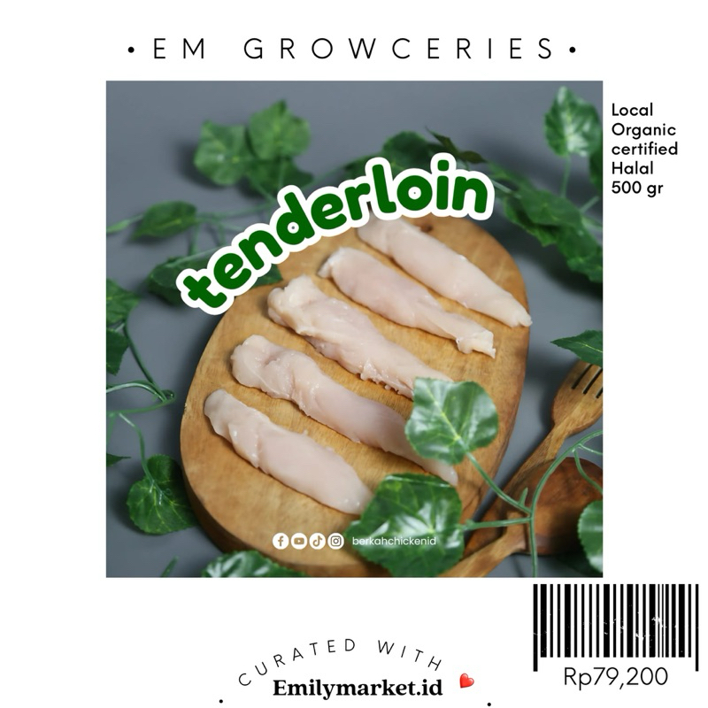 

Chicken Tenderloin / Daging Ayam Fillet Potong Organik by Berkah Chicken