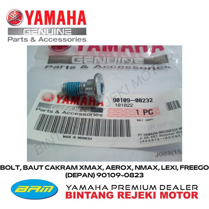 YAMAHA BOLT, BAUT CAKRAM XMAX, AEROX, NMAX, LEXI, FREEGO (DEPAN) 90109-08232